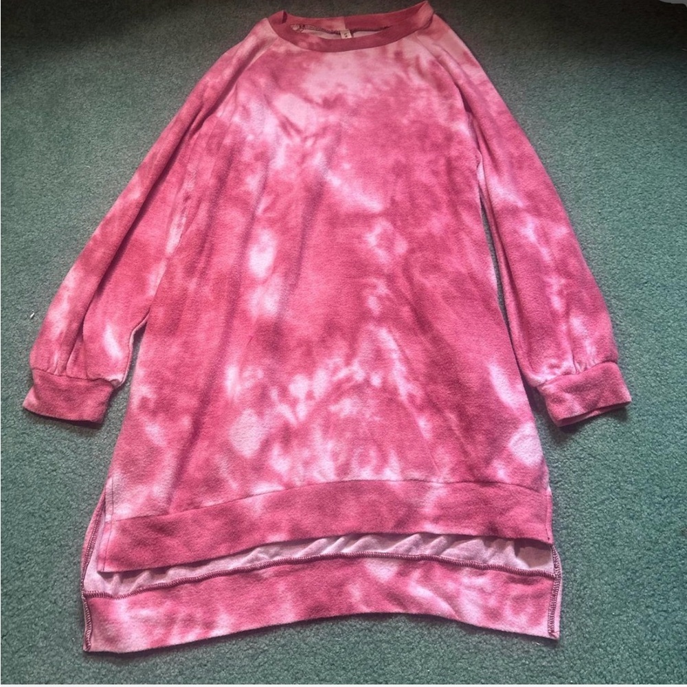 Emerald Pink Tie-Dye  Women's Sweater